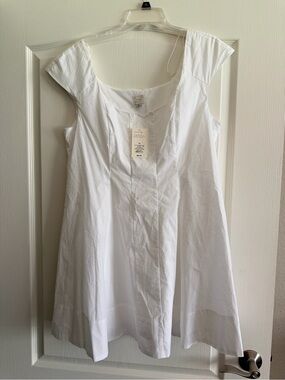 a new day White Scoop Neck Cap Sleeve Tunic